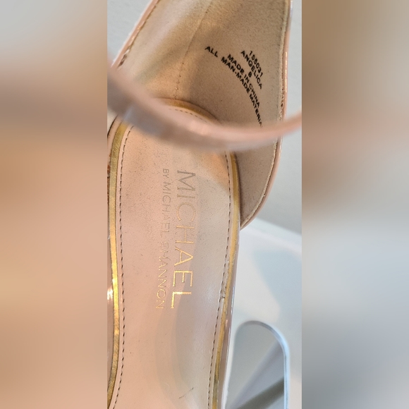 Michael Tall Spiked Patent Nude Pumps Heels 8 - Picture 10 of 10